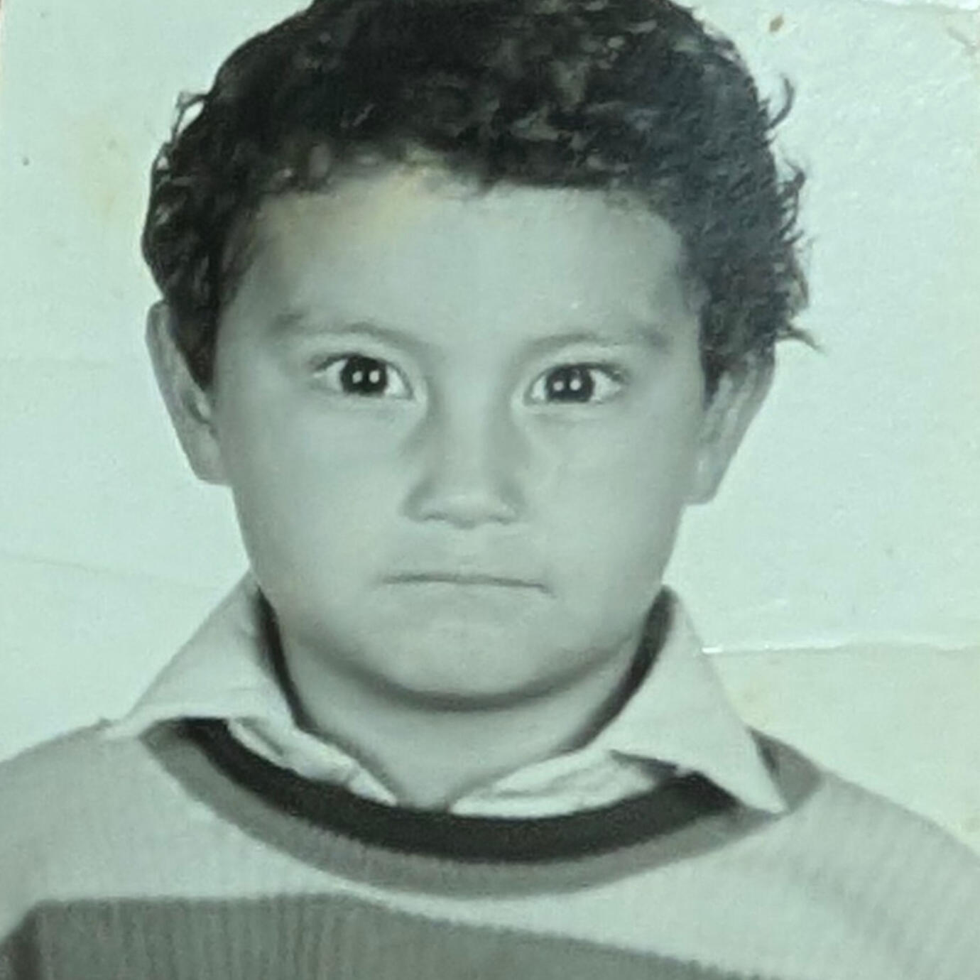 Miguel J Barrera (age 4) a Passport Photo of MBPStudios: a Miguel J Barrera Company. Founder/CEO Miguel J Barrera circa 1990 / 1991